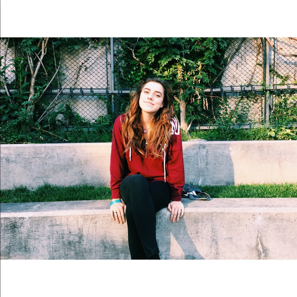 Vs pink maroon quarter zip